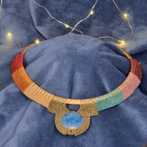 Discover the Statement Rainbow Collar with Shattukite Centre